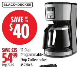 Canadian Tire 12-Cup Programmable Drip Coffeemaker offer
