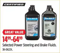 Canadian Tire Selected Power Steering and Brake Fluids offer