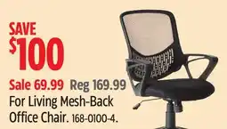 Canadian Tire For Living Mesh-Back Office Chair offer