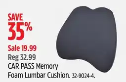 Canadian Tire CAR PASS Memory Foam Lumbar Cushion offer