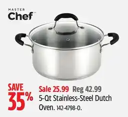 Canadian Tire MASTER Chef 5-Qt Stainless-Steel Dutch Oven offer