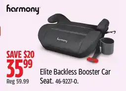 Canadian Tire harmony Elite Backless Booster Car Seat offer
