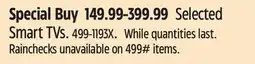 Canadian Tire Westinghouse Selected Smart TVs offer
