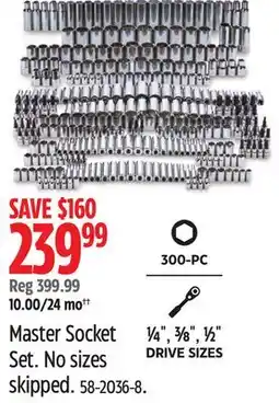 Canadian Tire Master Socket Set offer