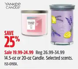 Canadian Tire YANKEE CANDLE 14.5-oz or 20-oz Candle offer
