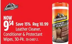 Canadian Tire Armor All Leather Cleaner, Conditioner & Protectant Wipes offer