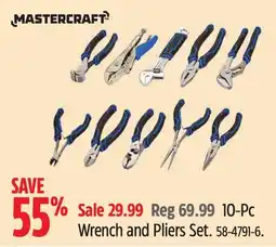 Canadian Tire Mastercraft 10-Pc Wrench and Pliers Set offer