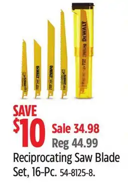 Canadian Tire DEWALT Reciprocating Saw Blade Set, 16-Pc offer