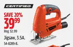 Canadian Tire CERTIFIED Jigsaw, 3.5A offer