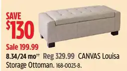 Canadian Tire CANVAS Louisa Storage Ottoman offer