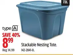 Canadian Tire Stackable Nesting Tote offer
