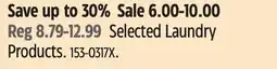 Canadian Tire Selected Laundry Products offer