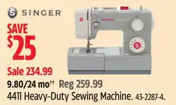 Canadian Tire Singer 4411 Heavy-Duty Sewing Machine offer