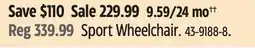 Canadian Tire Sport Wheelchair offer