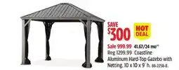 Canadian Tire Canvas Coastline Aluminum Hard-Top Gazebo with Netting offer