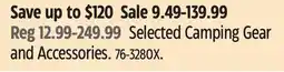 Canadian Tire Selected Camping Gear and Accessories offer