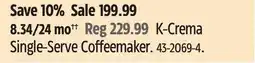 Canadian Tire Single-Serve Coffeemaker offer