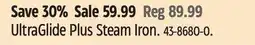 Canadian Tire UltraGlide Plus Steam Iron offer