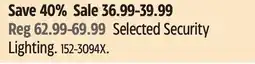 Canadian Tire Selected Security Lighting offer
