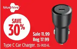 Canadian Tire Bluehive Type C Car Charger offer