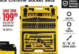 Canadian Tire Stanley Black Chrome Socket Sets offer
