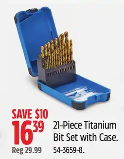 Canadian Tire 21-Piece Titanium Bit Set with Case offer