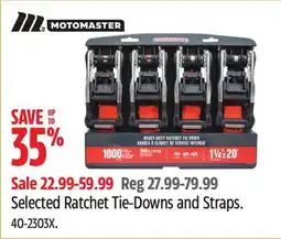 Canadian Tire Selected Ratchet Tie-Downs and Straps offer