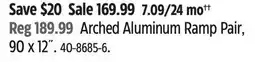 Canadian Tire Arched Aluminum Ramp Pair, 90 x 12 offer