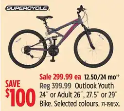 Canadian Tire Outlook Youth 24˝ or Adult 26˝, 27.5˝ or 29˝ Bike offer
