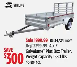 Canadian Tire Galvalume Plus Box Trailer. Weight capacity 1580 lbs offer