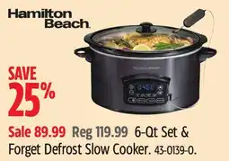 Canadian Tire 6-Qt Set & Forget Defrost Slow Cooker offer