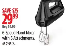 Canadian Tire 6-Speed Hand Mixer with 5 Attachments offer