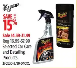 Canadian Tire Meguiars Selected Car Care and Detailing Products offer