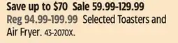Canadian Tire Selected Toasters and Air Fryer offer