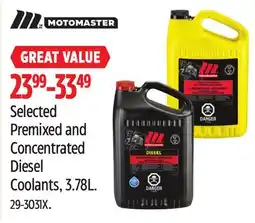 Canadian Tire Selected Premixed and Concentrated Diesel Coolants offer