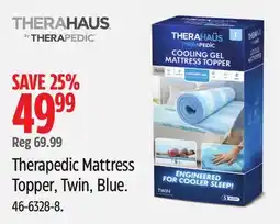 Canadian Tire Therapedic Mattress Topper, Twin, Blue offer