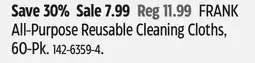Canadian Tire FRANK All-Purpose Reusable Cleaning Cloths offer