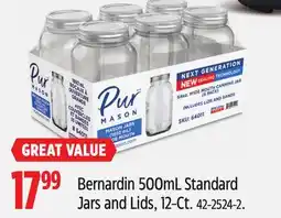 Canadian Tire Bernardin 500mL Standard Jars and Lids offer