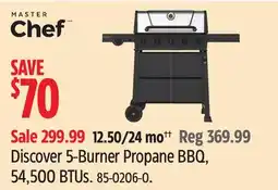 Canadian Tire Discover 5-Burner Propane BBQ, 54,500 BTUs offer
