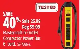 Canadian Tire Mastercraft 6-Outlet Contractor Power Bar offer