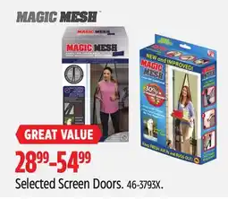 Canadian Tire Selected Magic Mesh Screen Doors offer
