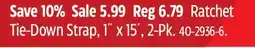 Canadian Tire Ratchet Tie-Down Strap offer