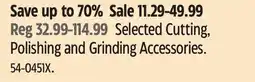 Canadian Tire Selected Cutting, Polishing and Grinding Accessories offer