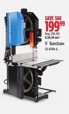 Canadian Tire MASTERCRAFT 9˝ Bandsaw offer