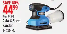 Canadian Tire 2.4A ½ Sheet Sander offer