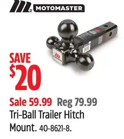 Canadian Tire Motomaster Tri-Ball Trailer Hitch Mount offer