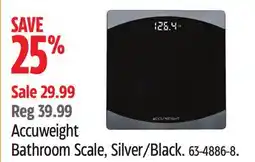 Canadian Tire Accuweight Bathroom Scale, Silver/Black offer