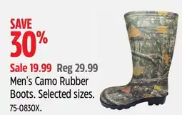Canadian Tire Men's Camo Rubber Boots offer