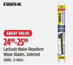 Canadian Tire Latitude Water Repellent Wiper Blades offer