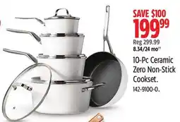 Canadian Tire 10-Pc Ceramic Zero Non-Stick Cookset offer